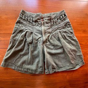 High Waisted Green Shorts